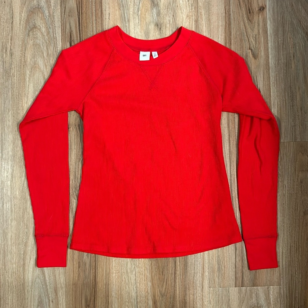 Red textured sleep shirt